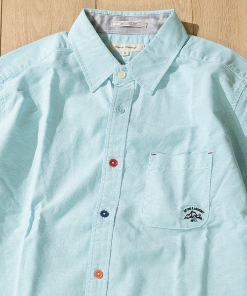 Candy Fantasy(キャンディーファンタジー)の「【a】オックス チェスト刺繍半袖シャツ(シャツ/ブラウス・メンズ・サックスブルー/ホワイト系その他/ホワイト/ネイビー/マルチ/ネイビー系/ミント/ベージュ系その他/ベージュ・LARGE/X-LARGE/MEDIUM)」の5枚目の写真