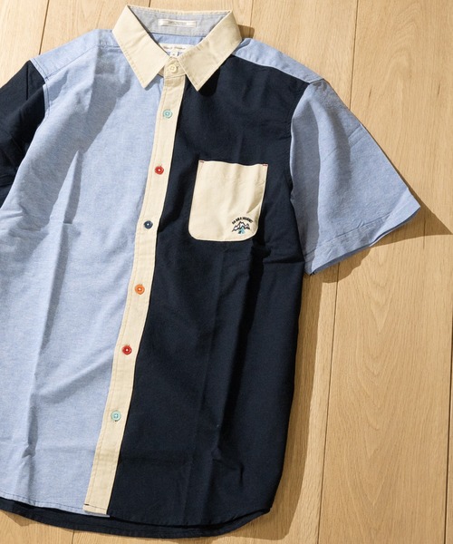 Candy Fantasy(キャンディーファンタジー)の「【a】オックス チェスト刺繍半袖シャツ(シャツ/ブラウス・メンズ・サックスブルー/ホワイト系その他/ホワイト/ネイビー/マルチ/ネイビー系/ミント/ベージュ系その他/ベージュ・LARGE/X-LARGE/MEDIUM)」の9枚目の写真