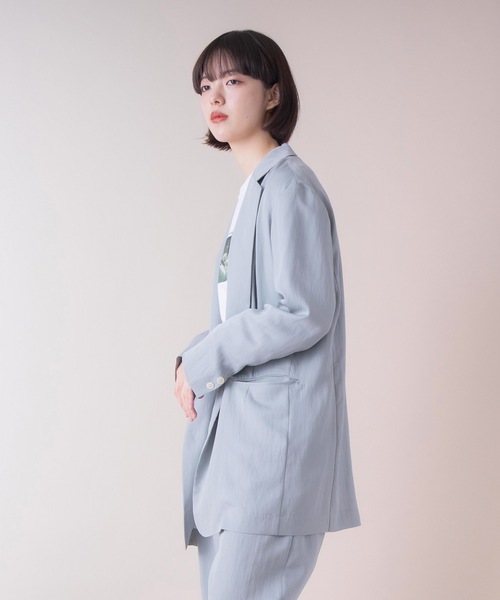 La SRIC（ラスリック）の「La SRIC / オーバーサイズテーラージャケット 【セットアップ可】（テーラードジャケット・レディース・ブルー系その他/ベージュ・38）」の12枚目の写真