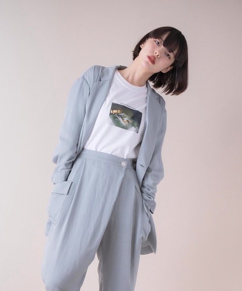 La SRIC（ラスリック）の「La SRIC / オーバーサイズテーラージャケット 【セットアップ可】（テーラードジャケット・レディース・ブルー系その他/ベージュ・38）」の19枚目の写真