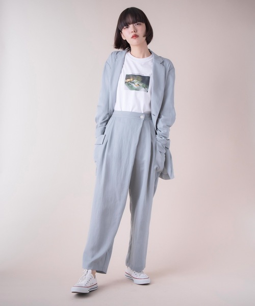 La SRIC（ラスリック）の「La SRIC / オーバーサイズテーラージャケット 【セットアップ可】（テーラードジャケット・レディース・ブルー系その他/ベージュ・38）」の11枚目の写真