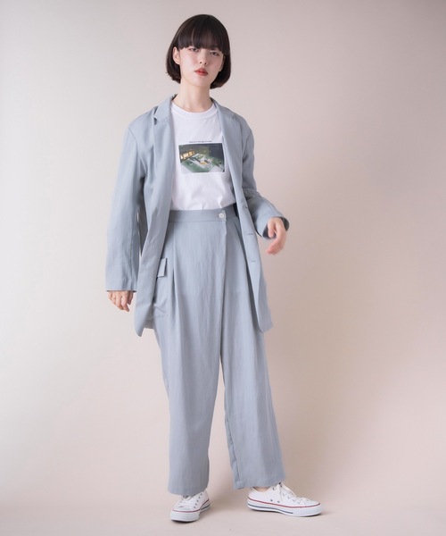 La SRIC（ラスリック）の「La SRIC / オーバーサイズテーラージャケット 【セットアップ可】（テーラードジャケット・レディース・ブルー系その他/ベージュ・38）」の18枚目の写真