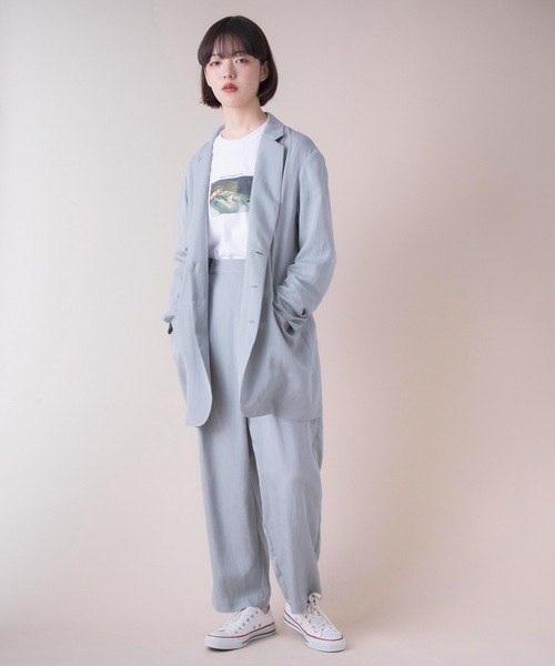 La SRIC（ラスリック）の「La SRIC / オーバーサイズテーラージャケット 【セットアップ可】（テーラードジャケット・レディース・ブルー系その他/ベージュ・38）」の3枚目の写真