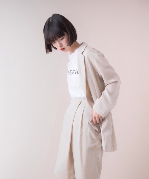 La SRIC（ラスリック）の「La SRIC / オーバーサイズテーラージャケット 【セットアップ可】（テーラードジャケット・レディース・ブルー系その他/ベージュ・38）」の6枚目の写真