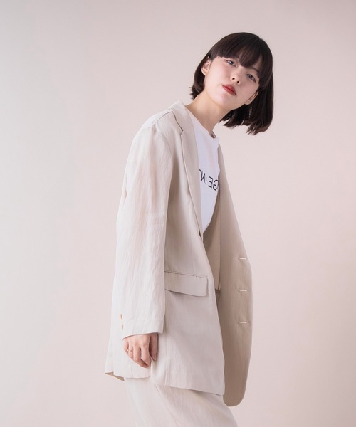 La SRIC（ラスリック）の「La SRIC / オーバーサイズテーラージャケット 【セットアップ可】（テーラードジャケット・レディース・ブルー系その他/ベージュ・38）」の14枚目の写真