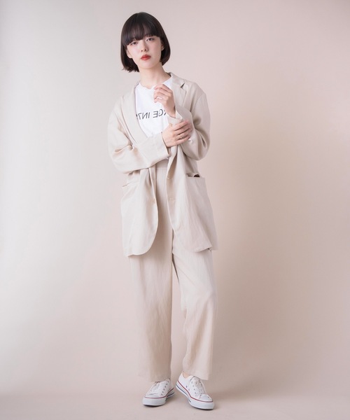 La SRIC（ラスリック）の「La SRIC / オーバーサイズテーラージャケット 【セットアップ可】（テーラードジャケット・レディース・ブルー系その他/ベージュ・38）」の8枚目の写真