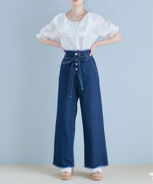 OLIVE des OLIVE（オリーブデオリーブ）の「ヒロイン級ダブルフロントブラウス（シャツ/ブラウス・レディース・ホワイト/オフホワイト/アイボリー・FREE）」の19枚目の写真