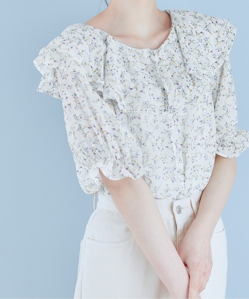 OLIVE des OLIVE（オリーブデオリーブ）の「ヒロイン級ダブルフロントブラウス（シャツ/ブラウス・レディース・ホワイト/オフホワイト/アイボリー・FREE）」の22枚目の写真