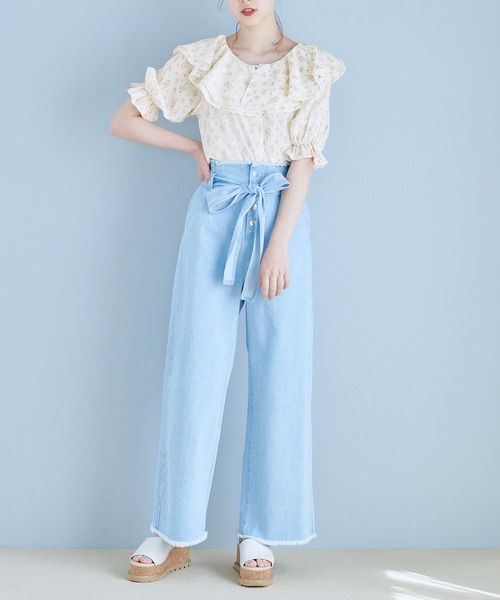 OLIVE des OLIVE（オリーブデオリーブ）の「ヒロイン級ダブルフロントブラウス（シャツ/ブラウス・レディース・ホワイト/オフホワイト/アイボリー・FREE）」の13枚目の写真