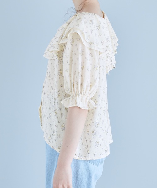 OLIVE des OLIVE（オリーブデオリーブ）の「ヒロイン級ダブルフロントブラウス（シャツ/ブラウス・レディース・ホワイト/オフホワイト/アイボリー・FREE）」の6枚目の写真