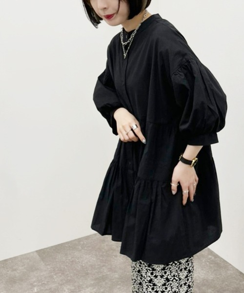 apres jour mignon（アプレジュールミニョン）の「袖ボリュームティアードブラウス 【ZOZOTOWN限定アイテム】（シャツ/ブラウス・レディース・ミント/オフホワイト/ブラック・フリー/X-LARGE）」の13枚目の写真