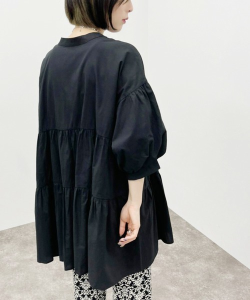 apres jour mignon（アプレジュールミニョン）の「袖ボリュームティアードブラウス 【ZOZOTOWN限定アイテム】（シャツ/ブラウス・レディース・ミント/オフホワイト/ブラック・フリー/X-LARGE）」の15枚目の写真