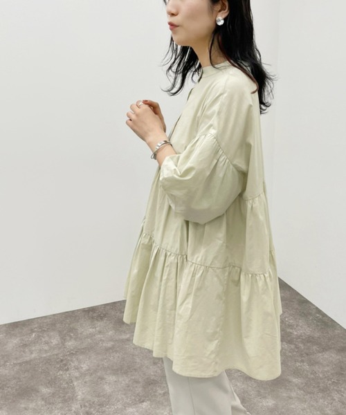 apres jour mignon（アプレジュールミニョン）の「袖ボリュームティアードブラウス 【ZOZOTOWN限定アイテム】（シャツ/ブラウス・レディース・ミント/オフホワイト/ブラック・フリー/X-LARGE）」の19枚目の写真