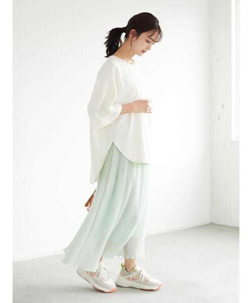 CRAFT STANDARD BOUTIQUE(クラフトスタンダードブティック)の「ハーフスリーブTシャツ *(Tシャツ/カットソー・レディース・ネイビー/ライトグリーン/アイボリー/ブルーグリーン/ブルー系その他2/イエロー系その他2・FREE)」の22枚目の写真