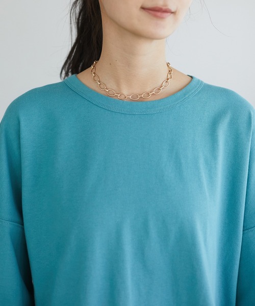 CRAFT STANDARD BOUTIQUE(クラフトスタンダードブティック)の「ハーフスリーブTシャツ *(Tシャツ/カットソー・レディース・ネイビー/ライトグリーン/アイボリー/ブルーグリーン/ブルー系その他2/イエロー系その他2・FREE)」の18枚目の写真