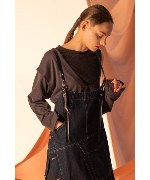 AULA AILA(アウラアイラ)の「レイヤードロングTシャツセット(Tシャツ/カットソー・レディース・ホワイト/チャコールグレー/ブラック/ブラウン・0)」の3枚目の写真