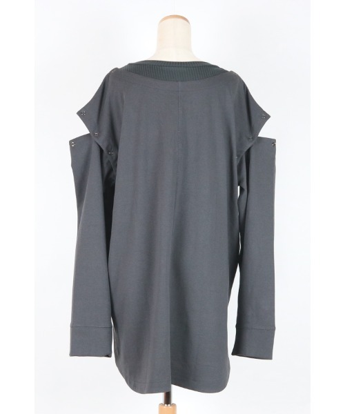 AULA AILA(アウラアイラ)の「レイヤードロングTシャツセット(Tシャツ/カットソー・レディース・ホワイト/チャコールグレー/ブラック/ブラウン・0)」の16枚目の写真