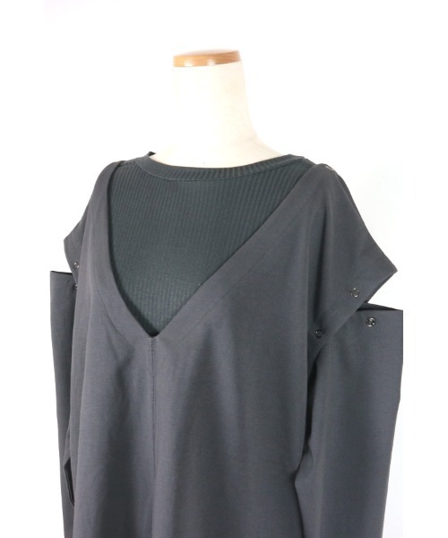 AULA AILA(アウラアイラ)の「レイヤードロングTシャツセット(Tシャツ/カットソー・レディース・ホワイト/チャコールグレー/ブラック/ブラウン・0)」の17枚目の写真