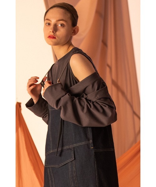 AULA AILA(アウラアイラ)の「レイヤードロングTシャツセット(Tシャツ/カットソー・レディース・ホワイト/チャコールグレー/ブラック/ブラウン・0)」の21枚目の写真