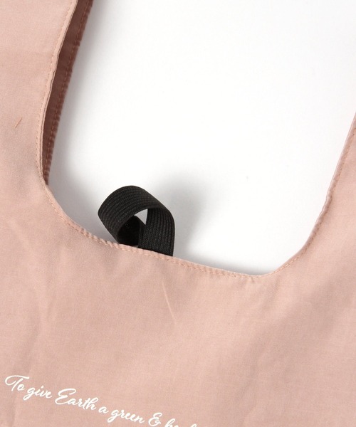 GLOBAL WORK（グローバルワーク）の「畳めるロゴコンビニバック/941766（エコバッグ/サブバッグ・レディース・ピンク/ライトブルー/ライトグリーン/ダークグレー・FREE）」の8枚目の写真