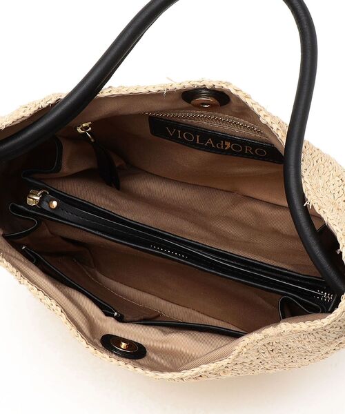 SHIPS（シップス）の「VIOLAd’ORO:サンドロワンハンドルバッグ（かごバッグ・レディース・ベージュ/ライトグレー・ONE SIZE）」の8枚目の写真
