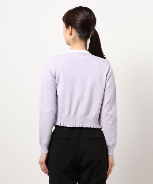 LODISPOTTO（ロディスポット）の「スウィートアイレットカーディガン（カーディガン/ボレロ・レディース・ホワイト/ラベンダー/ピンク・MEDIUM）」の5枚目の写真