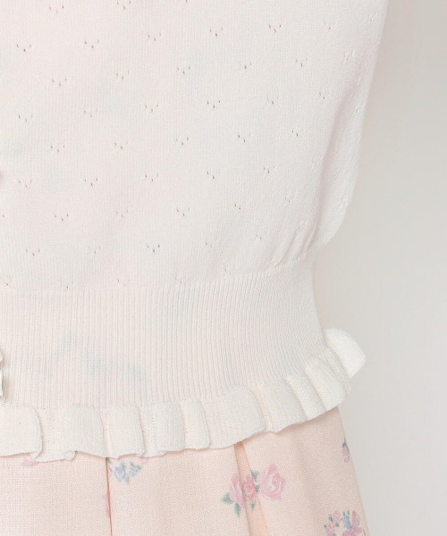 LODISPOTTO（ロディスポット）の「スウィートアイレットカーディガン（カーディガン/ボレロ・レディース・ホワイト/ラベンダー/ピンク・MEDIUM）」の11枚目の写真