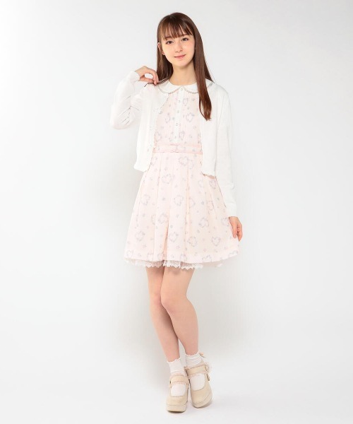 LODISPOTTO（ロディスポット）の「スウィートアイレットカーディガン（カーディガン/ボレロ・レディース・ホワイト/ラベンダー/ピンク・MEDIUM）」の13枚目の写真