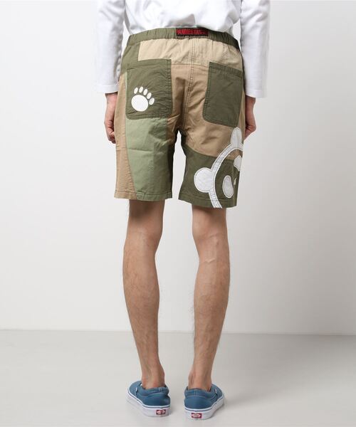 PANDIESTA(パンディエスタ)の「PANDIESTA JAPAN / パンディエスタジャパン 熊猫謹製パッチワークショートパンツ (M2)(その他パンツ・メンズ・カーキ/ブルー・M/L/XL/XXL)」の3枚目の写真