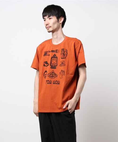 チャイハネ（チャイハネ）の「【チャイハネ】洋輔×Amina キャンプTシャツ（Tシャツ/カットソー・メンズ・ホワイト/ブラック/オレンジ・M/L）」の4枚目の写真