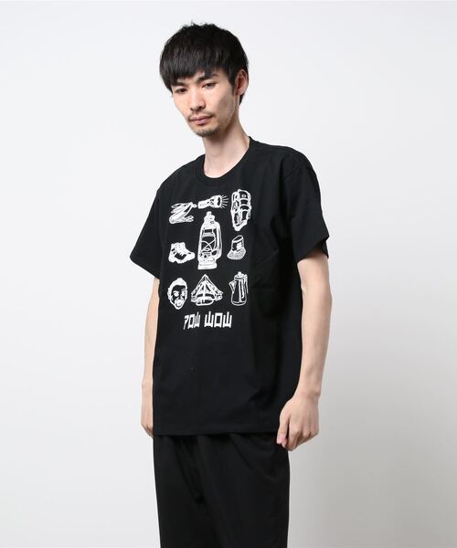 チャイハネ（チャイハネ）の「【チャイハネ】洋輔×Amina キャンプTシャツ（Tシャツ/カットソー・メンズ・ホワイト/ブラック/オレンジ・M/L）」の13枚目の写真