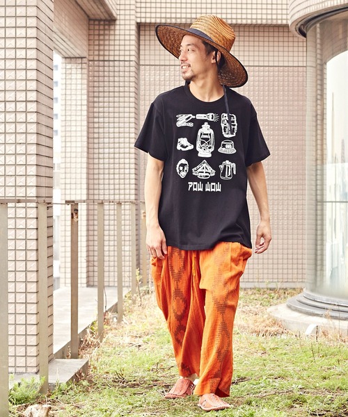 チャイハネ（チャイハネ）の「【チャイハネ】洋輔×Amina キャンプTシャツ（Tシャツ/カットソー・メンズ・ホワイト/ブラック/オレンジ・M/L）」の14枚目の写真