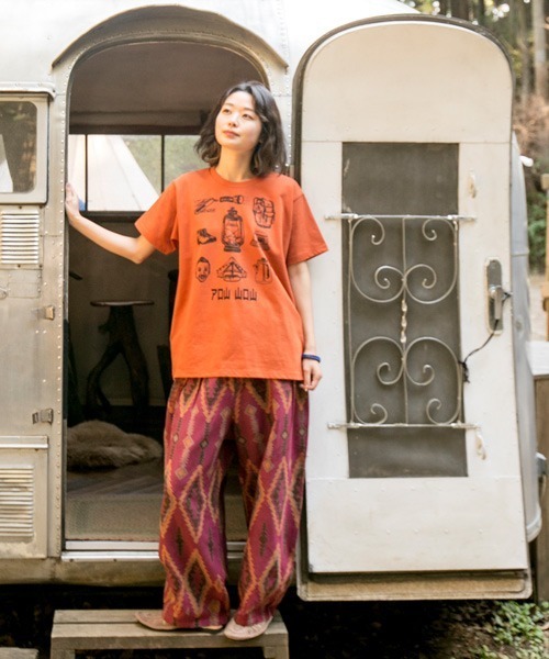 チャイハネ（チャイハネ）の「【チャイハネ】洋輔×Amina キャンプTシャツ（Tシャツ/カットソー・メンズ・ホワイト/ブラック/オレンジ・M/L）」の15枚目の写真