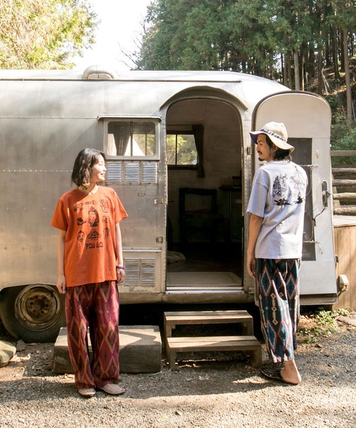 チャイハネ（チャイハネ）の「【チャイハネ】洋輔×Amina キャンプTシャツ（Tシャツ/カットソー・メンズ・ホワイト/ブラック/オレンジ・M/L）」の17枚目の写真