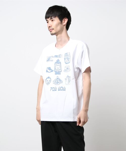 チャイハネ（チャイハネ）の「【チャイハネ】洋輔×Amina キャンプTシャツ（Tシャツ/カットソー・メンズ・ホワイト/ブラック/オレンジ・M/L）」の18枚目の写真