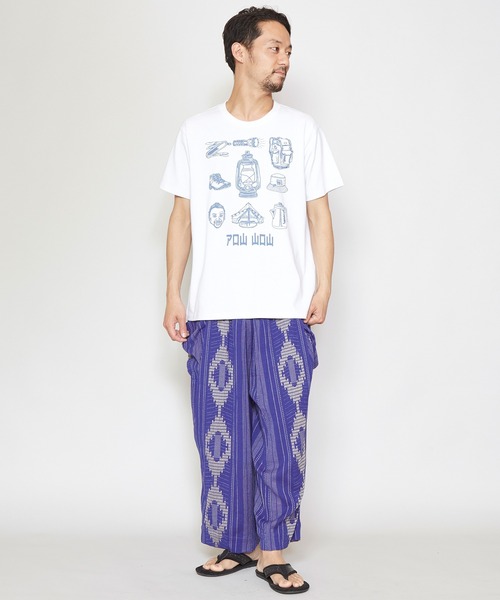 チャイハネ（チャイハネ）の「【チャイハネ】洋輔×Amina キャンプTシャツ（Tシャツ/カットソー・メンズ・ホワイト/ブラック/オレンジ・M/L）」の19枚目の写真