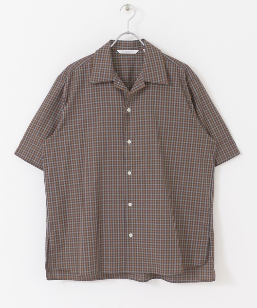 MANUAL ALPHABET（マニュアル アルファベット）の「MANUAL ALPHABET　TWILL CHECK SHORT-SLEEVE SHIRTS（シャツ/ブラウス・メンズ・ブラウン系その他/ホワイト系その他・2/3）」の13枚目の写真