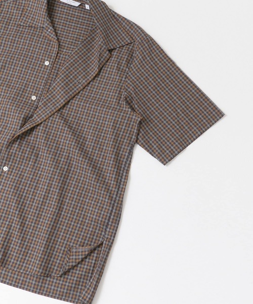 MANUAL ALPHABET（マニュアル アルファベット）の「MANUAL ALPHABET　TWILL CHECK SHORT-SLEEVE SHIRTS（シャツ/ブラウス・メンズ・ブラウン系その他/ホワイト系その他・2/3）」の10枚目の写真