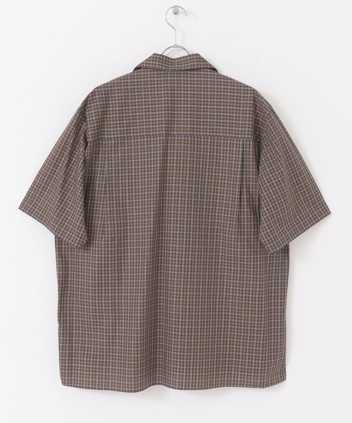 MANUAL ALPHABET（マニュアル アルファベット）の「MANUAL ALPHABET　TWILL CHECK SHORT-SLEEVE SHIRTS（シャツ/ブラウス・メンズ・ブラウン系その他/ホワイト系その他・2/3）」の4枚目の写真