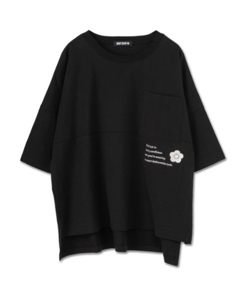 MARY QUANT(マリークワント)の「エンブロメッセージ プルオーバー(Tシャツ/カットソー・レディース・ブラウン/ブラック・M)」の3枚目の写真