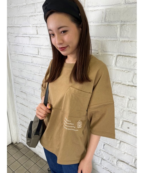 MARY QUANT(マリークワント)の「エンブロメッセージ プルオーバー(Tシャツ/カットソー・レディース・ブラウン/ブラック・M)」の21枚目の写真