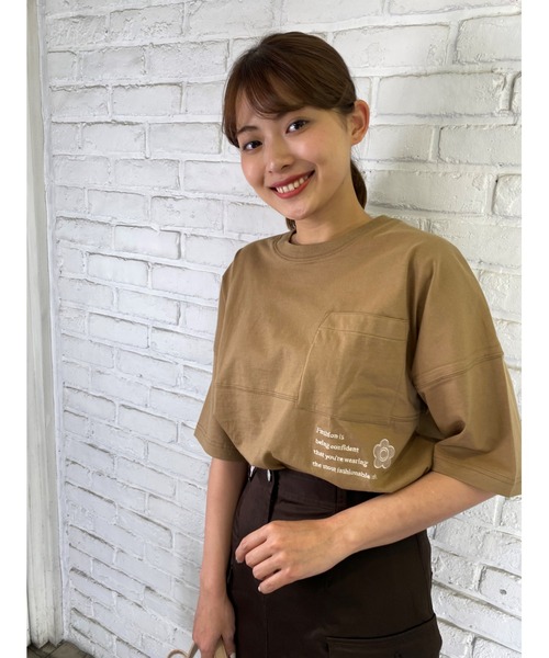 MARY QUANT(マリークワント)の「エンブロメッセージ プルオーバー(Tシャツ/カットソー・レディース・ブラウン/ブラック・M)」の22枚目の写真