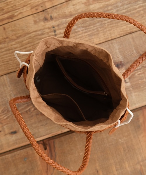 CIAOPANIC TYPY（チャオパニックティピー）の「メッシュ編み巾着ショルダー（ショルダーバッグ・レディース・ブラック/ブルー/オフホワイト/キャメル・ONE SIZE）」の15枚目の写真