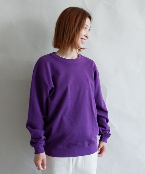 MANASTASH（マナスタッシュ）の「MANASTASH/マナスタッシュ　W's SWEAT BACK LOGO　ウィメンズ　スウェット　バックロゴ（スウェット・レディース・ナチュラル/サンドベージュ/チャコールグレー/パープル・MEDIUM）」の9枚目の写真
