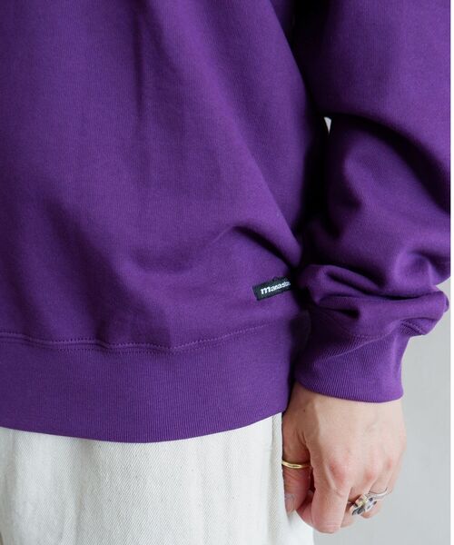 MANASTASH（マナスタッシュ）の「MANASTASH/マナスタッシュ　W's SWEAT BACK LOGO　ウィメンズ　スウェット　バックロゴ（スウェット・レディース・ナチュラル/サンドベージュ/チャコールグレー/パープル・MEDIUM）」の10枚目の写真