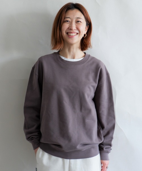 MANASTASH（マナスタッシュ）の「MANASTASH/マナスタッシュ　W's SWEAT BACK LOGO　ウィメンズ　スウェット　バックロゴ（スウェット・レディース・ナチュラル/サンドベージュ/チャコールグレー/パープル・MEDIUM）」の17枚目の写真