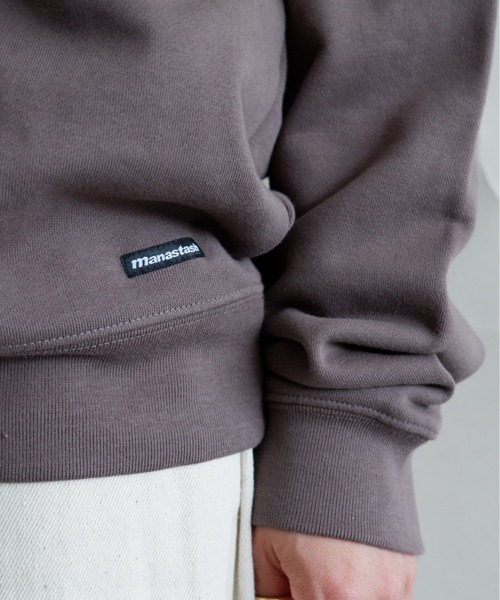 MANASTASH（マナスタッシュ）の「MANASTASH/マナスタッシュ　W's SWEAT BACK LOGO　ウィメンズ　スウェット　バックロゴ（スウェット・レディース・ナチュラル/サンドベージュ/チャコールグレー/パープル・MEDIUM）」の20枚目の写真