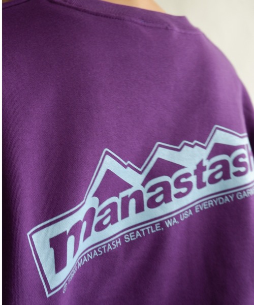 MANASTASH（マナスタッシュ）の「MANASTASH/マナスタッシュ　W's SWEAT BACK LOGO　ウィメンズ　スウェット　バックロゴ（スウェット・レディース・ナチュラル/サンドベージュ/チャコールグレー/パープル・MEDIUM）」の19枚目の写真