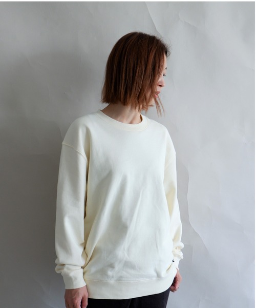 MANASTASH（マナスタッシュ）の「MANASTASH/マナスタッシュ　W's SWEAT BACK LOGO　ウィメンズ　スウェット　バックロゴ（スウェット・レディース・ナチュラル/サンドベージュ/チャコールグレー/パープル・MEDIUM）」の22枚目の写真