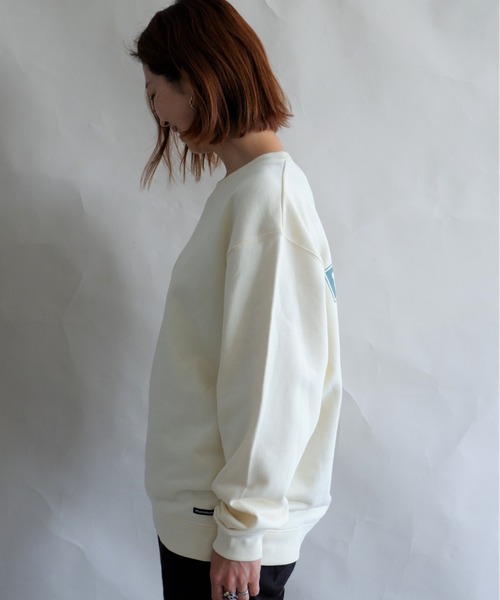 MANASTASH（マナスタッシュ）の「MANASTASH/マナスタッシュ　W's SWEAT BACK LOGO　ウィメンズ　スウェット　バックロゴ（スウェット・レディース・ナチュラル/サンドベージュ/チャコールグレー/パープル・MEDIUM）」の14枚目の写真